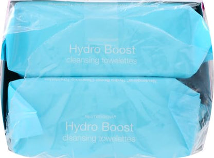 Neutrogena Hydro Boost Cleansing Wipes Makeup Remover for Face Micellar Gently Removes Oil, Dirt, and Waterproof Makeup Daily with Hydrating Hyaluronic Acid, 25 ct