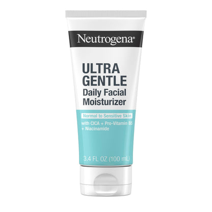 Neutrogena Face Moisturizer Ultra Gentle Daily Face Moisturizer for Sensitive Skin with Vitamin B3, Pro-Vitamin B5, and Vitamin E, Hydrating Moisturizer, 3.4 fl oz