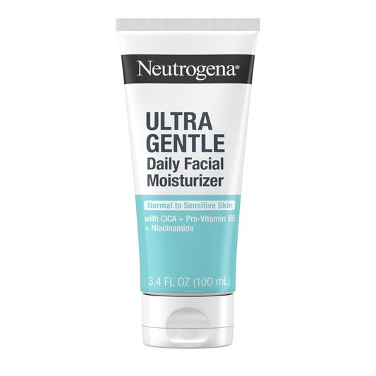 Neutrogena Face Moisturizer Ultra Gentle Daily Face Moisturizer for Sensitive Skin with Vitamin B3, Pro-Vitamin B5, and Vitamin E, Hydrating Moisturizer, 3.4 fl oz