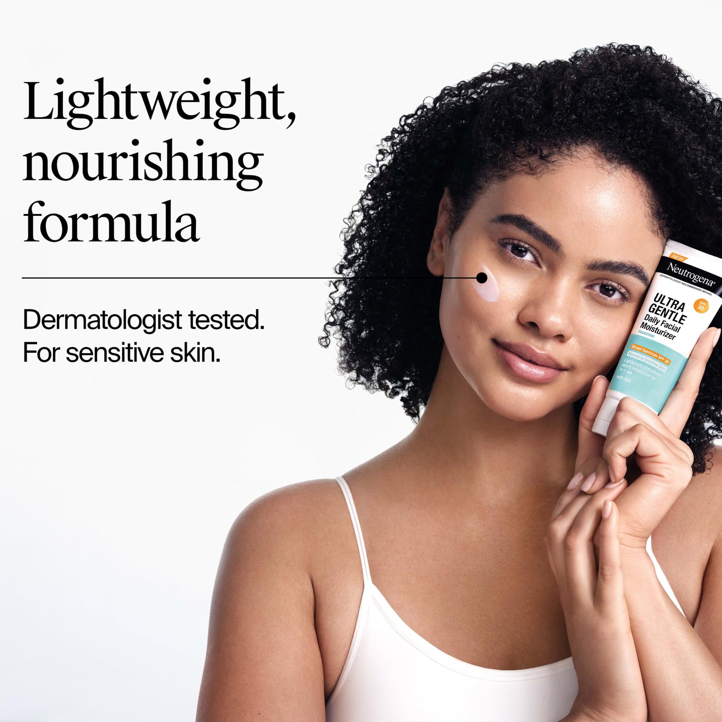Neutrogena Face Moisturizer Ultra Gentle Daily Face Moisturizer for Sensitive Skin with Vitamin B3, Pro-Vitamin B5, and Vitamin E, Hydrating Moisturizer, 3.4 fl oz