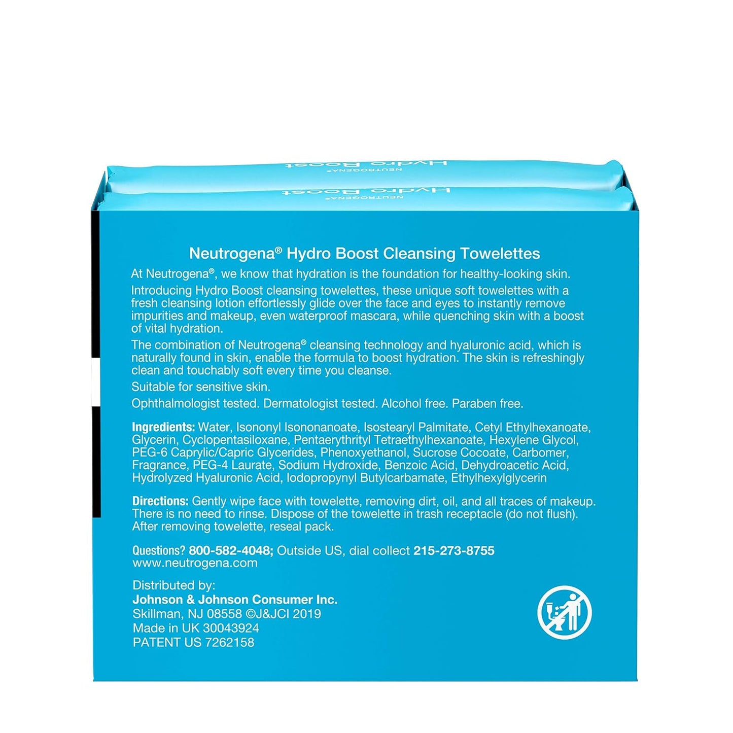 Neutrogena Hydro Boost Cleansing Wipes Makeup Remover for Face Micellar Gently Removes Oil, Dirt, and Waterproof Makeup Daily with Hydrating Hyaluronic Acid, 25 ct